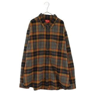 シュプリーム(Supreme)のSUPREME シュプリーム 22AW Plaid Flannel Shirt フランネル チェック ロングスリーブ 長袖シャツ ブラウン(シャツ)