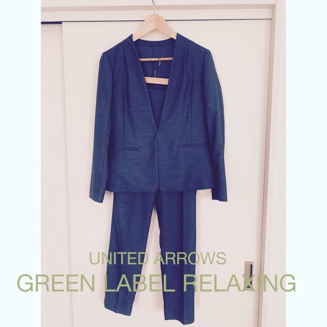 UNITED ARROWS green label relaxing(ユナイテッドアローズグリーンレーベルリラクシング)の卒園式・入学式に🌸ツーピース＊ブルーグレー レディースのフォーマル/ドレス(スーツ)の商品写真