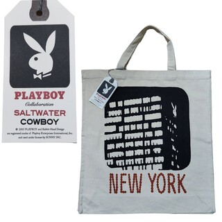 SALTWATER COWBOY - ソルトウォーターカウボーイ×プレイボーイ　帆布　トートバッグ　NEW YORK