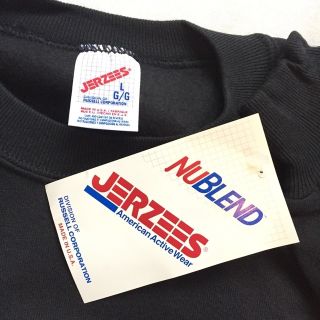 ジャージーズ(JERZEES)の90s USA製 デッドストック 新品 JERZEES スウェット 黒 Ⅰ (スウェット)