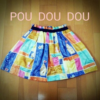 プードゥドゥ(POU DOU DOU)のカラーブロックスカート(ミニスカート)