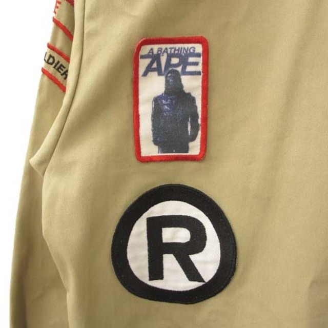 A BATHING APE - アベイシングエイプ シャツ 長袖 ワッペン ミリタリー