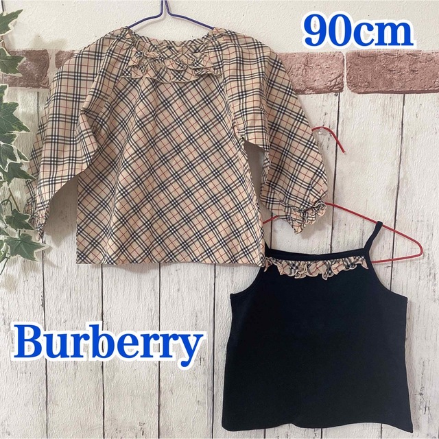 BURBERRY(バーバリー)のバーバリー チュニック＆キャミソール アンサンブル 90cm 美品 キッズ/ベビー/マタニティのキッズ服女の子用(90cm~)(ブラウス)の商品写真