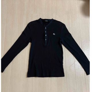 バーバリーブラックレーベル(BURBERRY BLACK LABEL)のBURBERRY BLACKLABEL 長袖 黒カットソー(Tシャツ/カットソー(七分/長袖))