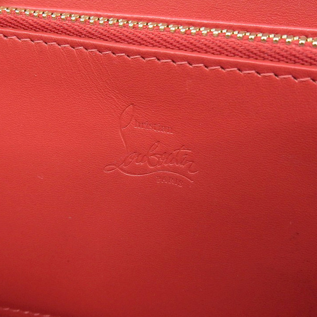 【全額返金保証・送料無料】ルブタンの長財布・正規品・外側美品・パネトーネ・ピンク