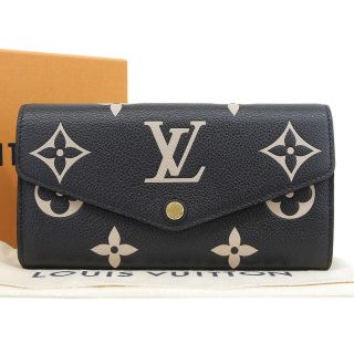 ルイヴィトン(LOUIS VUITTON)の【本物保証】 箱・布袋付 ルイヴィトン LOUIS VUITTON モノグラム アンプラント ジャイアント ポルトフォイユ サラ バイカラー 財布 M80496(財布)