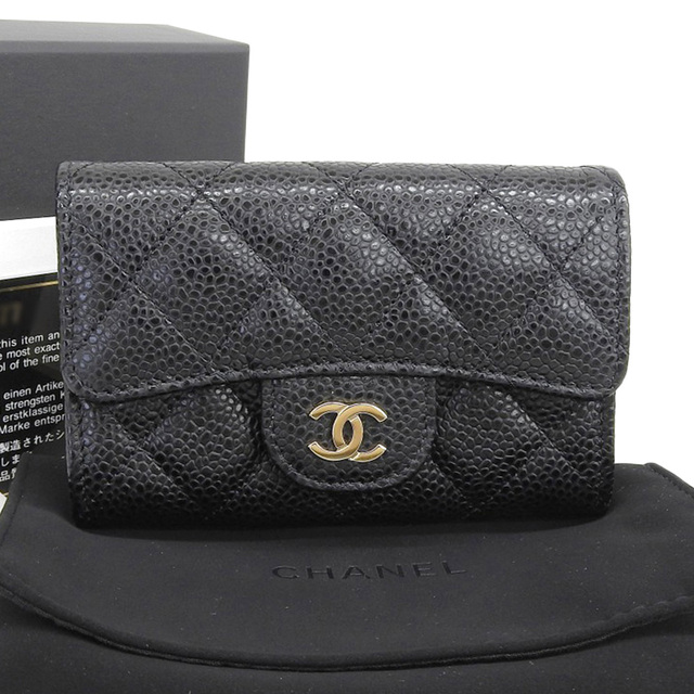 【本物保証】 箱・保・布袋付 新品同様 シャネル CHANEL マトラッセ ココマーク カード コイン ケース 名刺入れ 黒 シール付 29番台 AP0214 | フリマアプリ ラクマ