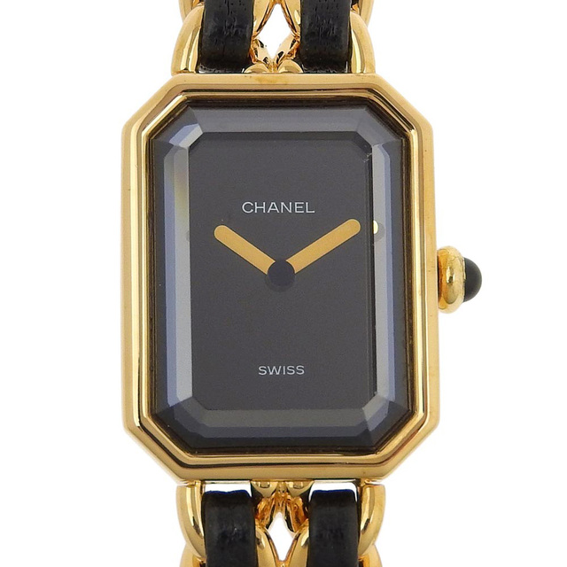 CHANEL - 【本物保証】 新品同様 シャネル CHANEL プルミエール レディース クォーツ 電池 腕時計 ゴールド金具 Mサイズ H0001