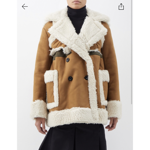 sacai(サカイ)のsacai サカイ フェイクシェアリングダブルコート メンズのジャケット/アウター(その他)の商品写真