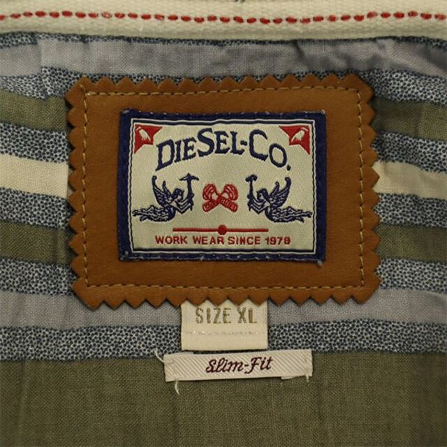 ディーゼル 総柄 プルパーカー XL グレー系 DIESEL 長袖 プルオーバー メンズ   【230307】 7