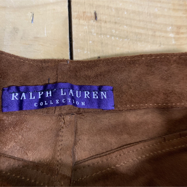 Ralph Lauren(ラルフローレン)のRalph Lauren ラルフ スエード フリンジ ショートパンツ 裏皮 古着 レディースのパンツ(ショートパンツ)の商品写真