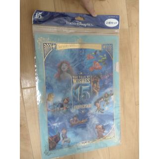 ディズニー(Disney)の【新品、未開封】東京ディズニーシー15周年クリアファイル　2枚セット(クリアファイル)