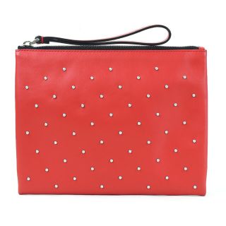 マルニ(Marni)のマルニ MARNI クラッチバッグ レザー/メタル レッド×シルバー ユニセックス 送料無料【中古】 h29116f(クラッチバッグ)