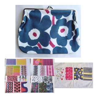 マリメッコ(marimekko)のマリメッコ　がま口　ポーチ　シリヤライン　レア　ポストカード 24枚　セット(ポーチ)