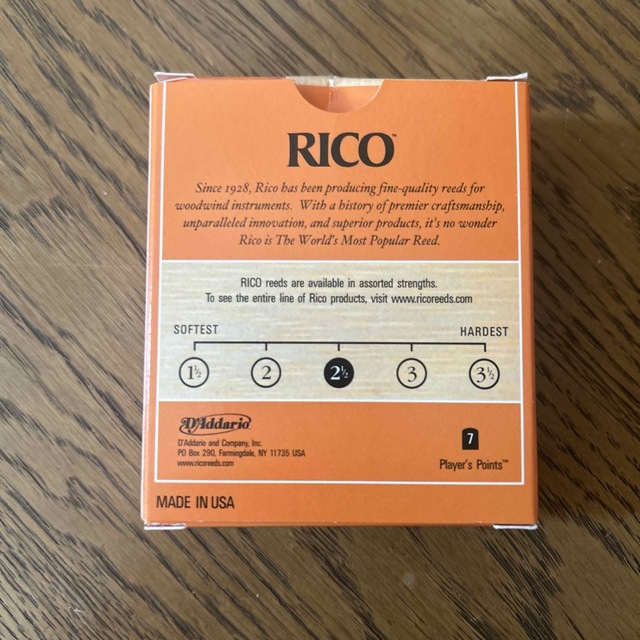 RICO(リコ)のアルトサックス用リード 楽器の管楽器(サックス)の商品写真