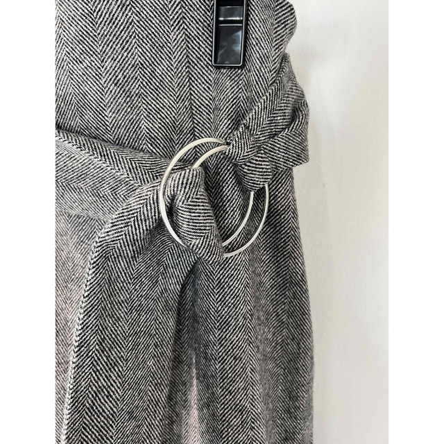 新品】Liesse リエス トップヘリンボーンベルト付きスカート 新品】Liesse リエス トップヘリンボーンベルト付きスカート