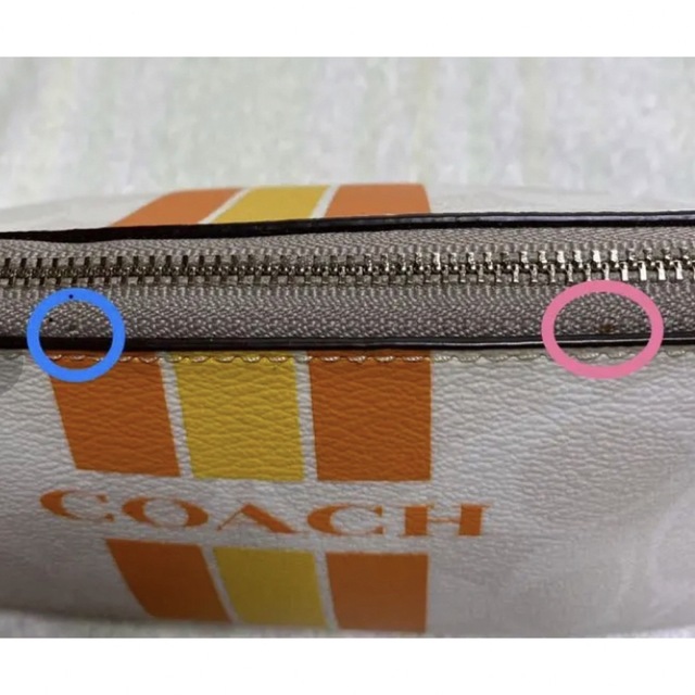 COACH(コーチ)のコーチ コスメポーチ ホワイト  COACH（訳あり） レディースのファッション小物(ポーチ)の商品写真