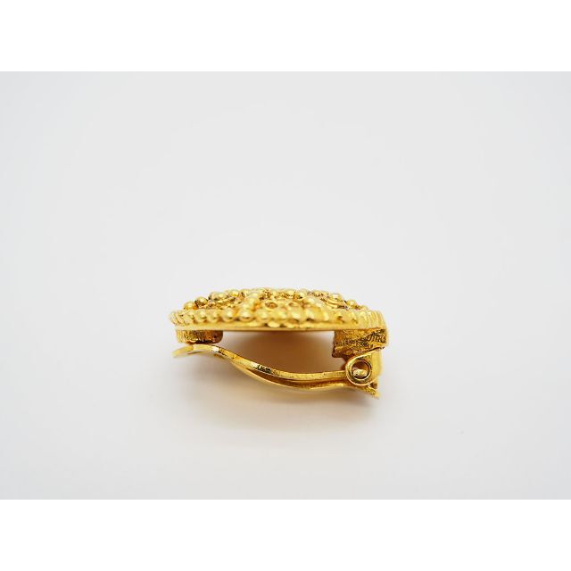 CHANEL シャネル ヴィンテージ ココ ラウンド イヤリング ブリオン