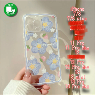 iPhone case ケース シリコン tpu 柔らかいタイプ 花 可愛い(iPhoneケース)