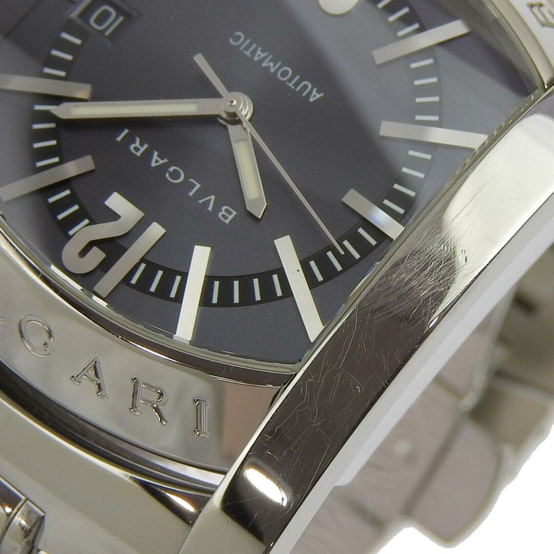 【BVLGARI】ブルガリ アショーマ AA48S ステンレススチール 自動巻き メンズ グレー文字盤 腕時計