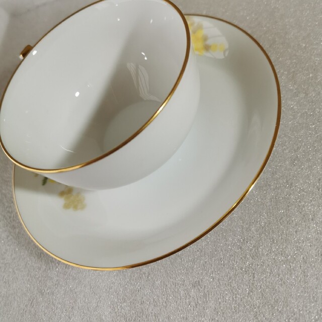 アウトレット☆送料無料 大倉陶園 OKURA 春の花 ミモザ カップソーサー