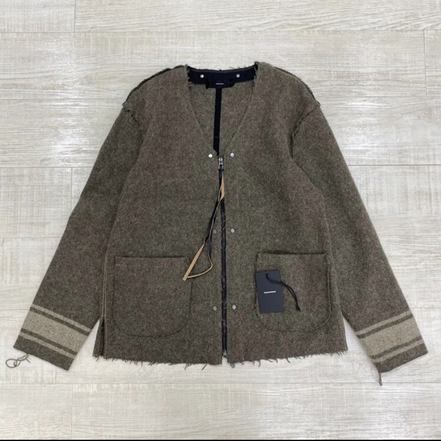 22aw Minus (-) ウール ジップアップ ジャケット カーディガン
