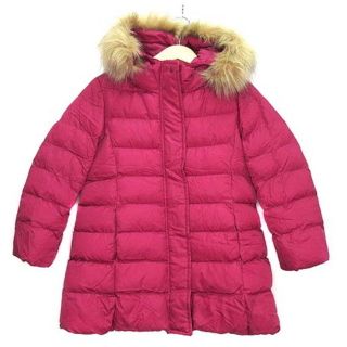 ユニクロ(UNIQLO)のユニクロ ウォームパディットコート 中綿 ファー フード ピンク 110 女の子(ジャケット/上着)