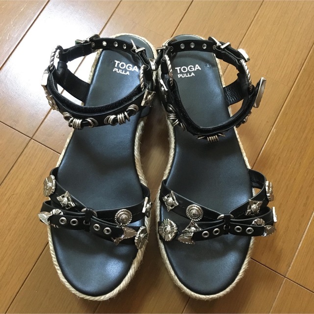 TOGA PULLA トーガ プルラ ストラップ付 サンダル 38 24cm-