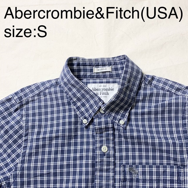 Abercrombie\u0026Fitch(USA)ビンテージコットンチェックBDシャツ