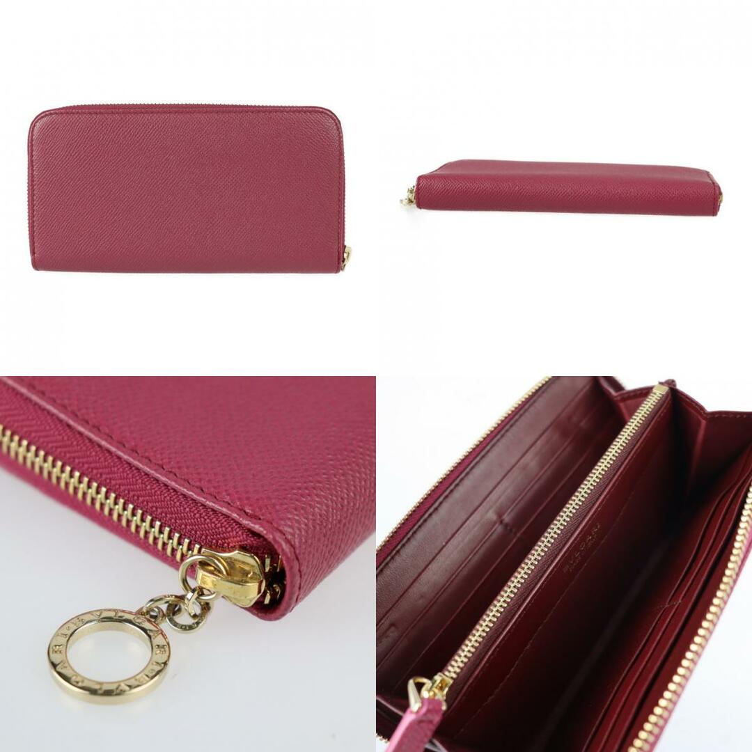 BVLGARI ブルガリ ブルガリブルガリ 長財布 286311 レザー HEATHER AMETHYST ピンク系 ゴールド金具 ラウンドファスナー 【本物保証】 2