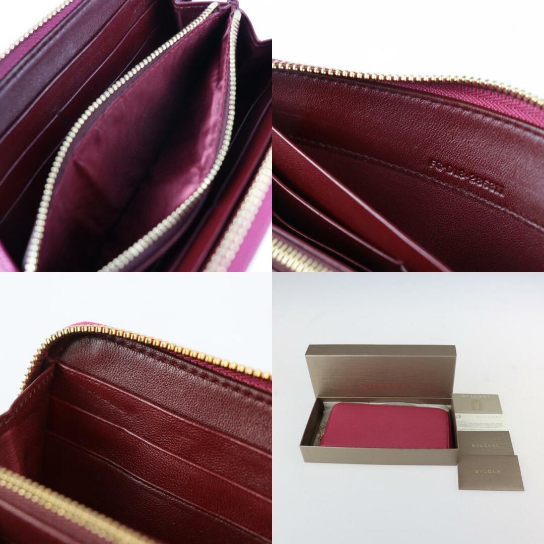 BVLGARI ブルガリ ブルガリブルガリ 長財布 286311 レザー HEATHER AMETHYST ピンク系 ゴールド金具 ラウンドファスナー 【本物保証】 3
