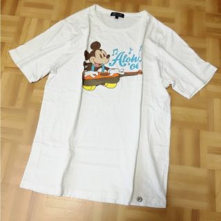 ビームス(BEAMS)のy4344★BEAMS HEART★ミッキープリント半袖Tシャツ★ホワイト★L(Tシャツ(半袖/袖なし))