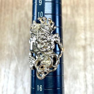 リアル レア・珍しい!k18 デザイン リング S1.36ct 7.68g マルチ