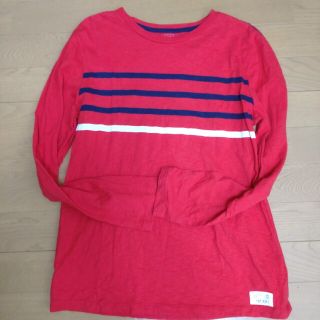 ギャップキッズ(GAP Kids)のGAPキッズ赤ロングTシャツとグレー2枚(Tシャツ/カットソー)