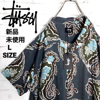 ステューシー(STUSSY)の新品!!海外限定!!STUSSY リネン 刺繍 オープンカラーシャツ ペイズリー(シャツ)