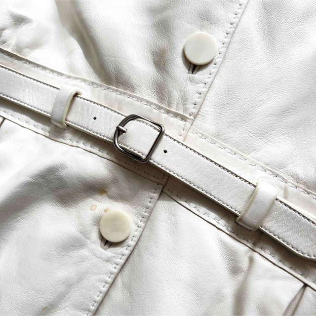 良品 HERMES エルメス レザー シルク ボルデュック ワンピース コート