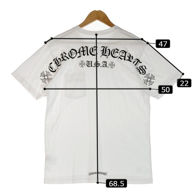 Chrome Hearts(クロムハーツ)の★クロムハーツ バックアーチロゴ ポケットTシャツ ホワイト sizeL メンズのトップス(Tシャツ/カットソー(半袖/袖なし))の商品写真