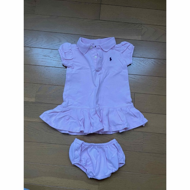 POLO RALPH LAUREN(ポロラルフローレン)のラルフローレン　女の子ワンピース　パンツ付　80サイズ キッズ/ベビー/マタニティのベビー服(~85cm)(ワンピース)の商品写真