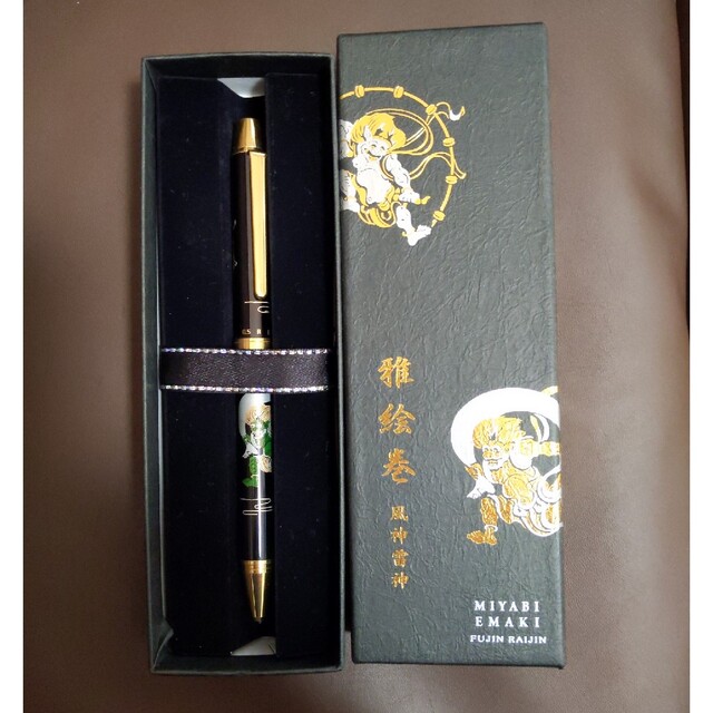 未使用級 パイロット ツープラスワン 雅絵巻 風神 雷神 ボールペン ... PIROT ボールペン 未使用