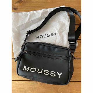 マウジー(moussy)のMOUSSY  2wayショルダーバッグ　ブラック　ロゴ　ノベルティ(ショルダーバッグ)