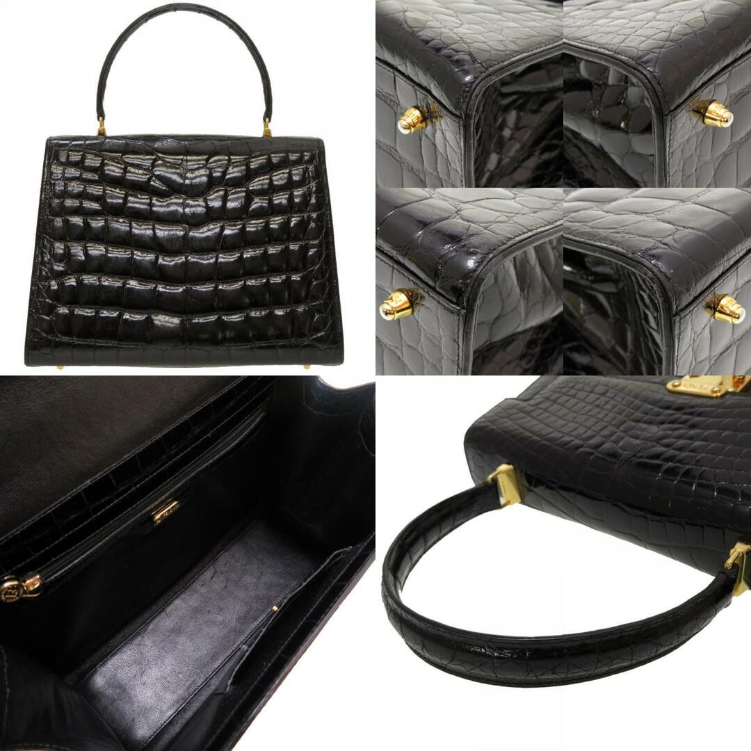 FENDI - 美品 フェンディ クロコダイル ブラック ゴールド金具 FENDI - 美品 フェンディ クロコダイル ブラック ゴールド金具
