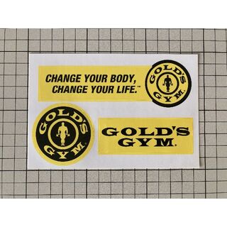 ゴールドジムGOLD'S GYM 非売品 ステッカーシール 黄色ロゴ(印刷物)