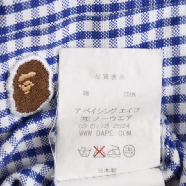 アベイシングエイプ a bathing ape チェック柄 ジャケット XL