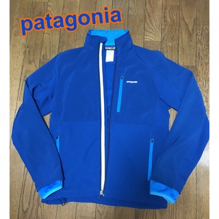 patagonia青パタゴニアあおブルー薄手ジャージML-