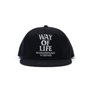 ラッツ(RATS)のRATS EMBROIDERY CAP WAY OF LIFE BLACK(キャップ)