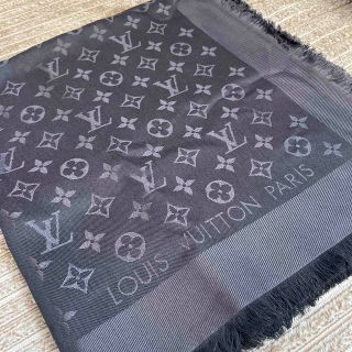 ルイヴィトン(LOUIS VUITTON)のルイヴィトン　ストール　大判　黒(ストール/パシュミナ)