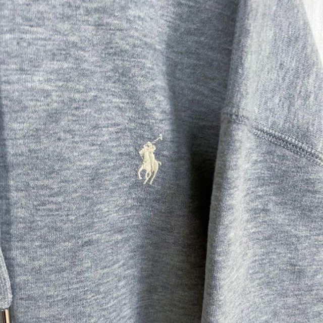 POLO RALPH LAUREN(ポロラルフローレン)のレディース古着ポロラルフローレンポニーロゴ刺繍ジップアップスエットパーカーXL. レディースのトップス(パーカー)の商品写真