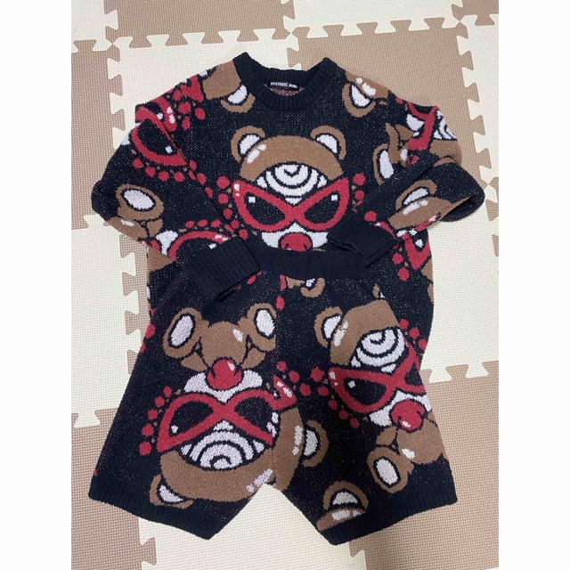 HYSTERIC MINI - ヒスミニ テディニット セットアップの通販 by ぽん HYSTERIC MINI - ヒスミニ テディニット セットアップの通販 by ぽん