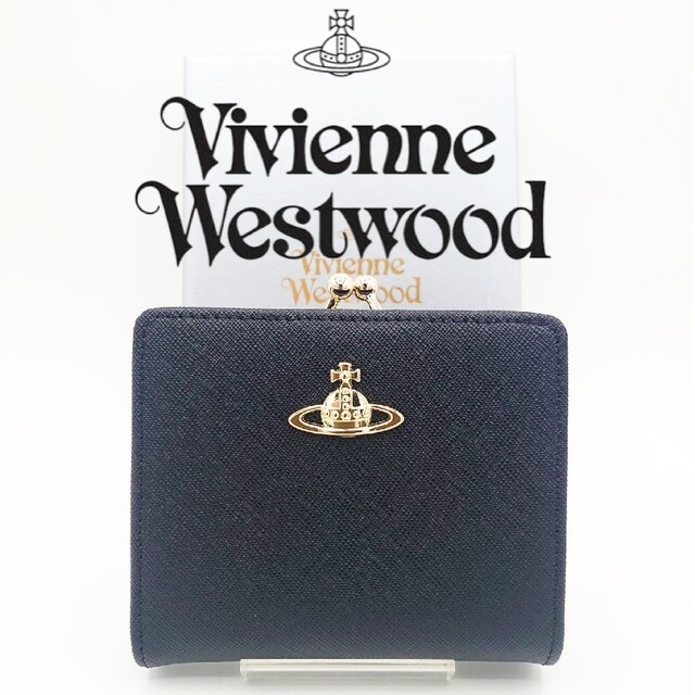 【新品】ヴィヴィアン・ウエストウッド 二つ折り財布 がま口 ブラック | フリマアプリ ラクマ