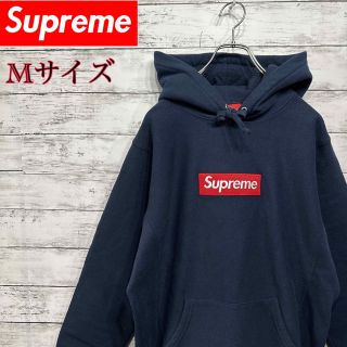 シュプリーム(Supreme)の【美品】Supreme ボックスロゴ 13AW   M ネイビー(パーカー)